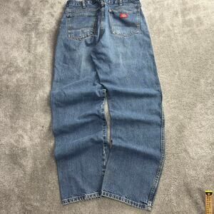 Y2K Baggy Dickies Skater Jeans Size 34x32 Faded Workwear Vintage jnco